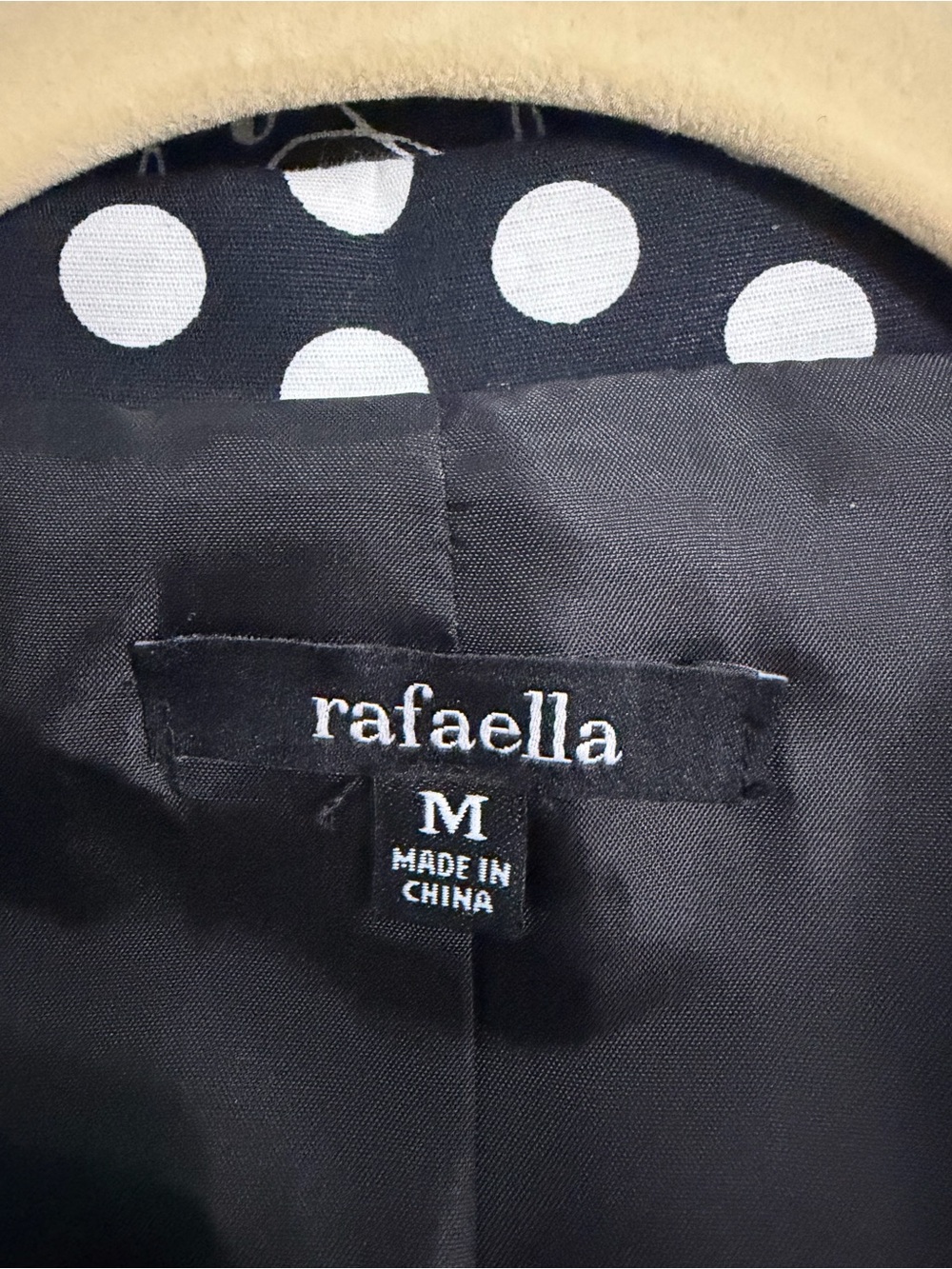Rafaella Black & White Polka Dot Jacket Blazer Medium - Picture 3 of 5